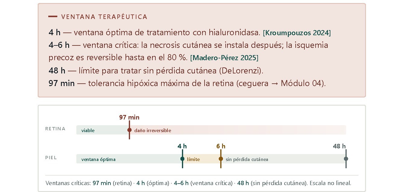 Página interior del manual con dosis y ventanas de tiempo